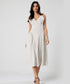 Deep Vneck White Dress